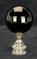 0216 Black Fine Glass Ball Finials 0216